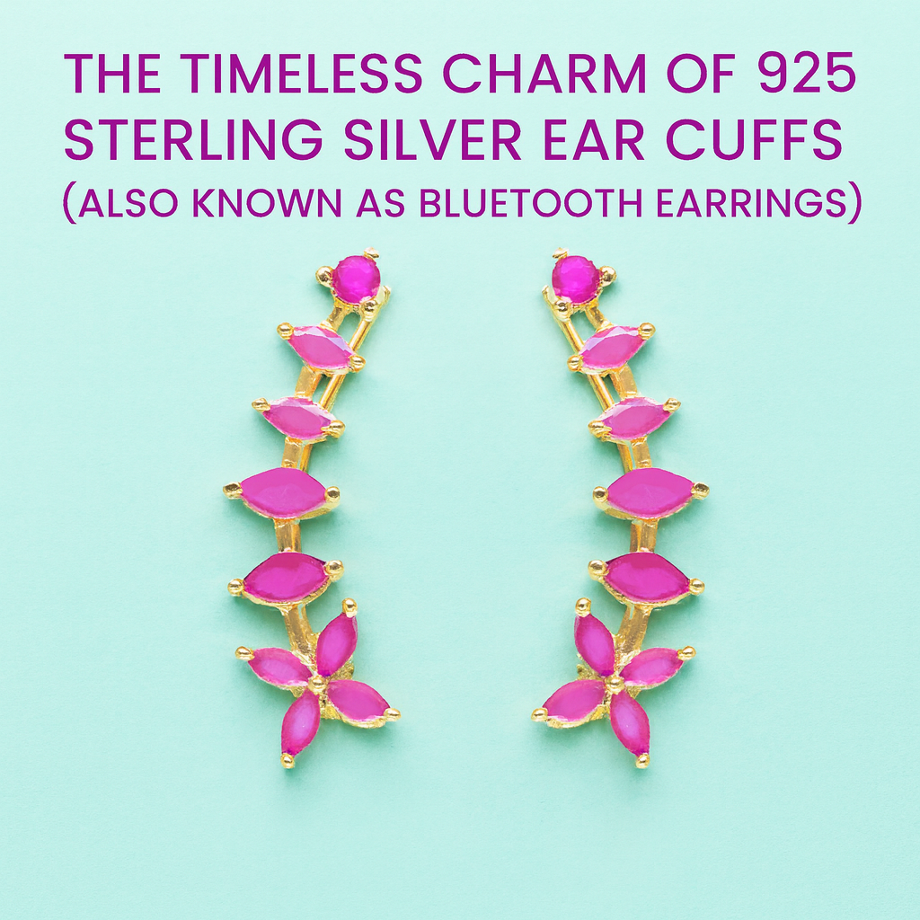 🌸 The Timeless Charm of 925 Sterling Silver Ear Cuffs (Also Known as Bluetooth Earrings) Tavshan