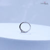 925 Sterling Silver Hug Me Adjustable Ring with CZ Stone