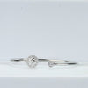 925 Sterling Silver Spiral CZ Open Bangle Bracelet