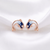 Dolphin Enamel Stud Earrings | Pure 925 Silver Rose Gold Finish BIS Hallmarked | Tavshan