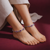 Ruby Floral 925 Sterling Silver Anklet