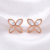 MOP Flower Stud Earrings | Pure 925 Silver Rose Gold Finish BIS Hallmarked | Tavshan