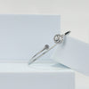 925 Sterling Silver Spiral CZ Open Bangle Bracelet