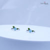 Stylish Sterling Silver Flower Toe Ring – Two Colored Leaves & Adjustable Fit - Tavshan