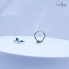 Stylish Sterling Silver Flower Toe Ring – Two Colored Leaves & Adjustable Fit - Tavshan