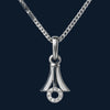 925 Sterling Silver Modern CZ Circle Pendant Necklace - Tavshan
