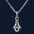 925 Sterling Silver Modern CZ Circle Pendant Necklace - Tavshan