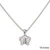 925 Sterling Silver Butterfly Pendant Necklace