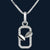 925 Sterling Silver Rectangular Frame Pendant Necklace - Tavshan