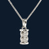 925 Sterling Silver Cylindrical Twist Pendant Necklace - Tavshan