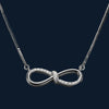 Infinity Pendant Necklace in 925 Sterling Silver with CZ – Eternal Bond - Tavshan