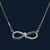 Infinity Pendant Necklace in 925 Sterling Silver with CZ – Eternal Bond - Tavshan