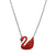 Red Swan Pendant Necklace in 925 Sterling Silver with Sparkling Crystals