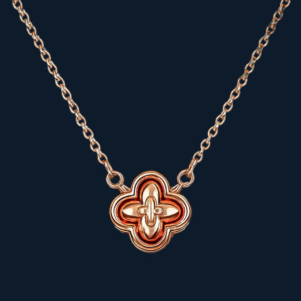 Celtic Knot Pendant Necklace in 925 Sterling Silver with Rose Gold Finish - Tavshan