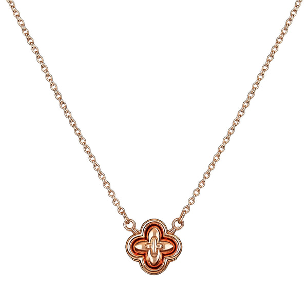 Celtic Knot Pendant Necklace in 925 Sterling Silver with Rose Gold Finish