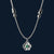 925 Sterling Silver Green Stone Floral Pendant Necklace - Tavshan