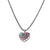 925 Sterling Silver Multicolor Heart Pendant Necklace