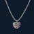 925 Sterling Silver Multicolor Heart Pendant Necklace - Tavshan
