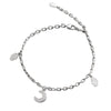 Silver Moon & Owl Charm Anklet
