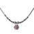 925 Sterling Silver Enamel Flower Pendant Necklace