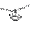 Silver Crown & Heart Charm Anklet