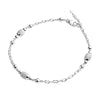 Silver Textured Bead Anklet