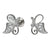 925 Sterling Silver Butterfly Design Stud Earrings with CZ Detailing