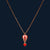 Hot Air Balloon Pendant Necklace in 925 Sterling Silver with Red Enamel & Rose Gold Finish - Tavshan