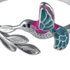 925 Sterling Silver Enamel Hummingbird Ring