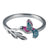 925 Sterling Silver Enamel Hummingbird Ring