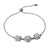 925 Sterling Silver Triple Hexagon Halo CZ Bracelet