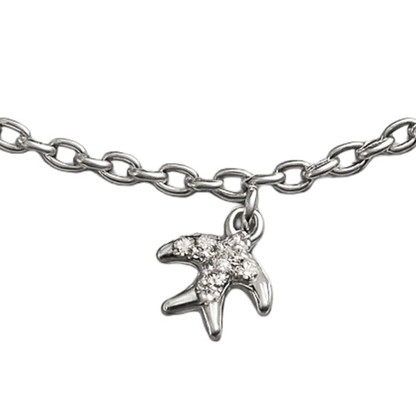 Silver Palm Tree Charm Anklet