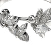 925 Sterling Silver Dragonfly and Floral Ring