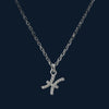 Starfish Pendant Necklace in 925 Sterling Silver with CZ Stones – Ocean-Inspired Elegance - Tavshan