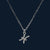 Starfish Pendant Necklace in 925 Sterling Silver with CZ Stones – Ocean-Inspired Elegance - Tavshan