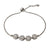 925 Sterling Silver Four-Stone Halo CZ Bracelet