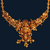 925 Silver Antique Gold-Plated Temple Necklace for Women | Bridal Lakshmi Design Traditional Jewellery - Tavshan