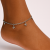 Silver Palm Tree Charm Anklet
