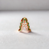 925 Silver Gold-Plated Green CZ Vanki Ring for Women | Traditional South Indian Adjustable Ring