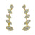 CZ Leaf Drop Ear Cuff / Bluetooth Earring – Gold Plated 925 Sterling Silver