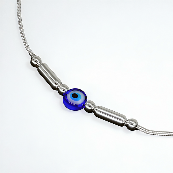 925 Sterling Silver Dual Evil Eye Anklet Pair for Women | 925 Sterling Silver Payal