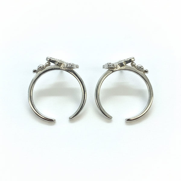 925 Sterling Silver Multicolour Butterfly & Flower Adjustable Toe Ring | Enamel CZ Silver Bichiya for Women