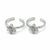 925 Sterling Silver Floral CZ Adjustable Toe Ring | Minimal Flower Silver Bichiya for Women