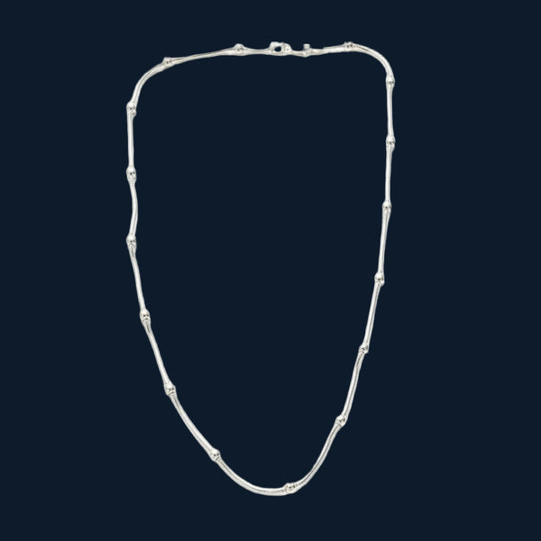 925 Sterling Silver Minimal Bead Chain Necklace for Women | Elegant Everyday Silver Jewelry - Tavshan