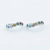 925 Sterling Silver Rainbow Multicolour CZ Toe Ring | BIS HallmarkedAdjustable Bichiya