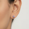 CZ Solitaire Earrings | Pure 925 Silver Rose Gold Finish BIS Hallmarked | Tavshan