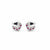 925 Sterling Silver Double Heart Stud Earrings with Pink & White Cubic Zirconia | South Screw Back | Romantic Everyday Jewelry - Tavshan