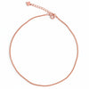 Rose Gold Wheat Chain Anklet | 925 Sterling Silver Payal