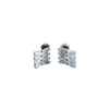 925 Sterling Silver Stacked Baguette Stud Earrings