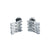 925 Sterling Silver Stacked Baguette Stud Earrings